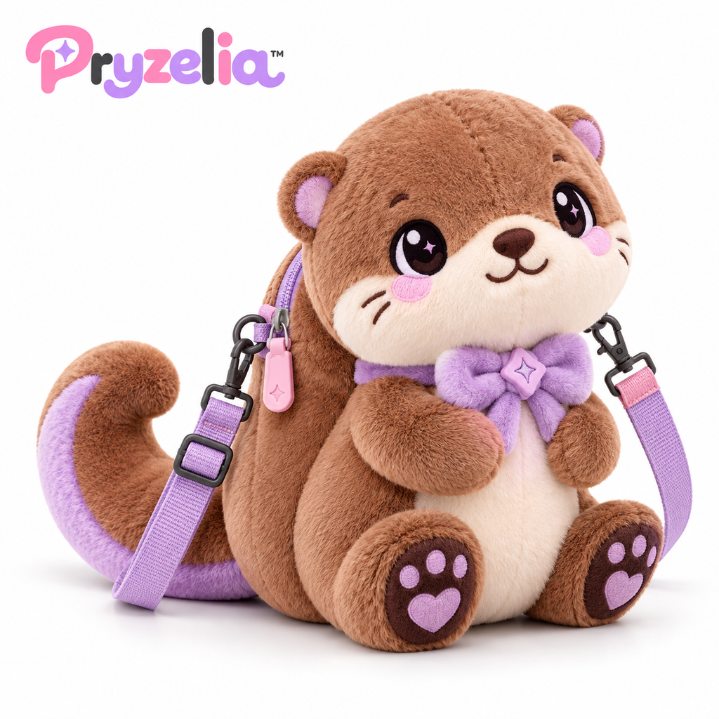 Pryzelia™ Ribbon Otter Crossbody Plush