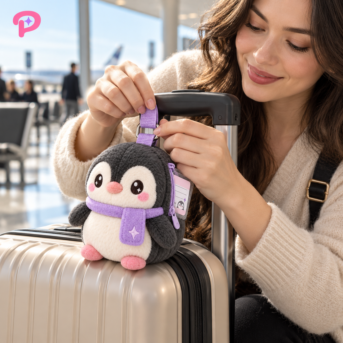 Pryzelia™ Pebble Penguin Luggage Plush