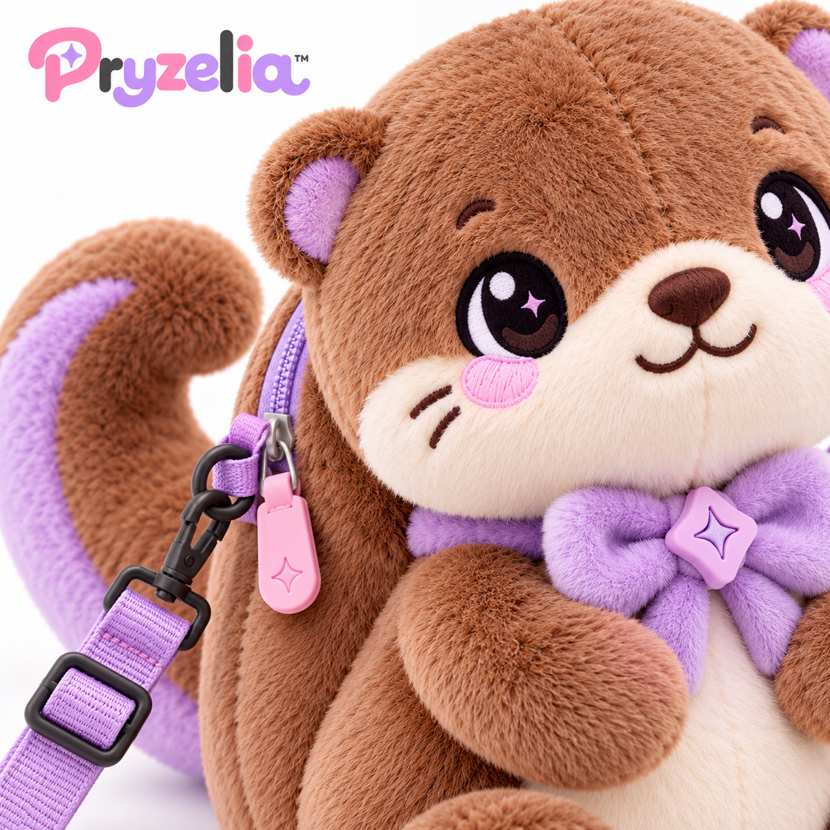 Pryzelia™ Ribbon Otter Crossbody Plush