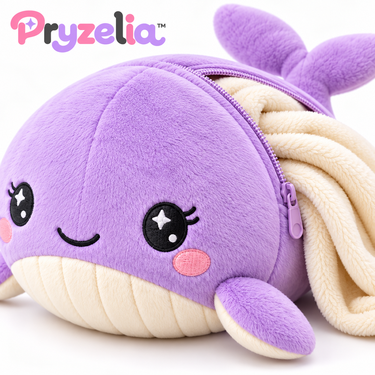 Pryzelia™ Pocket Whale Throw Plush