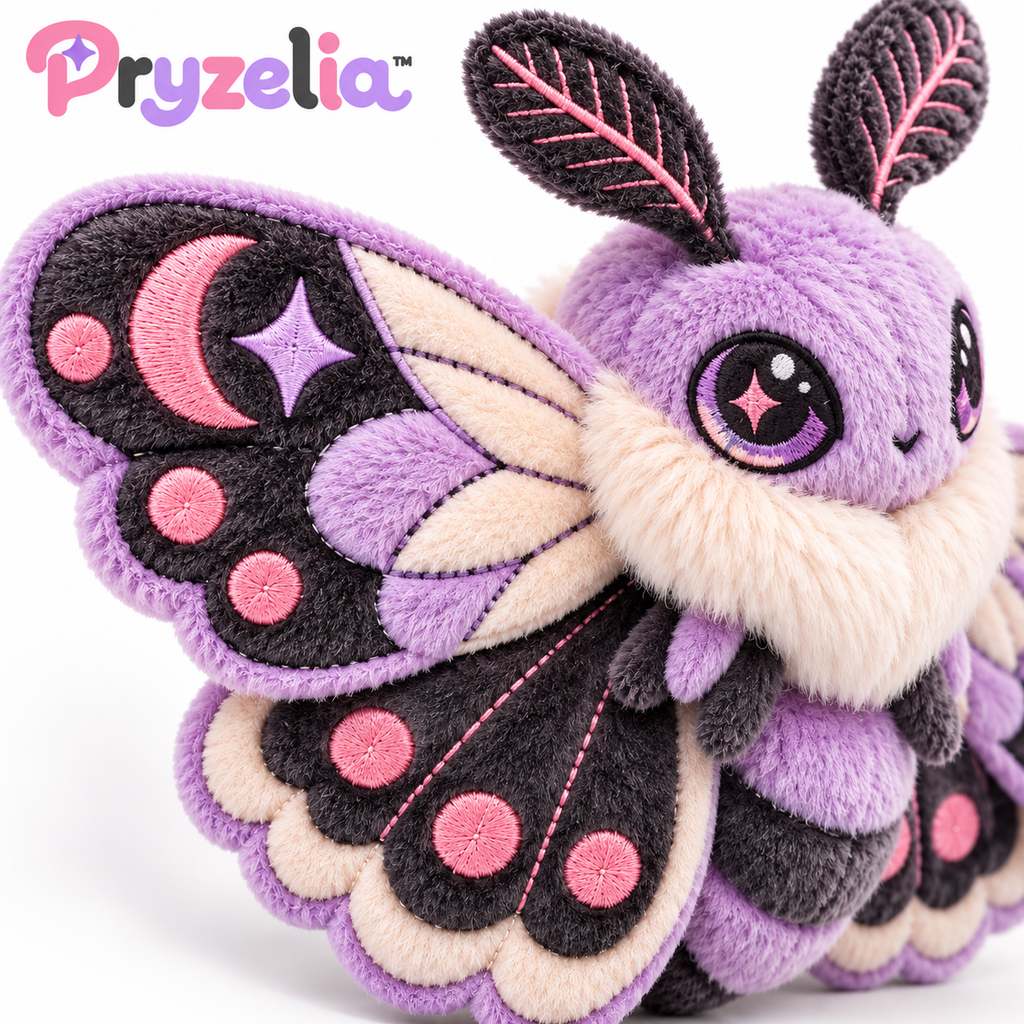Pryzelia™ Velvet Moth Brooch Plush