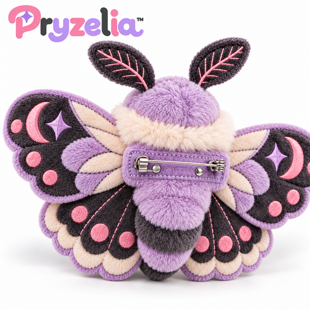 Pryzelia™ Velvet Moth Brooch Plush