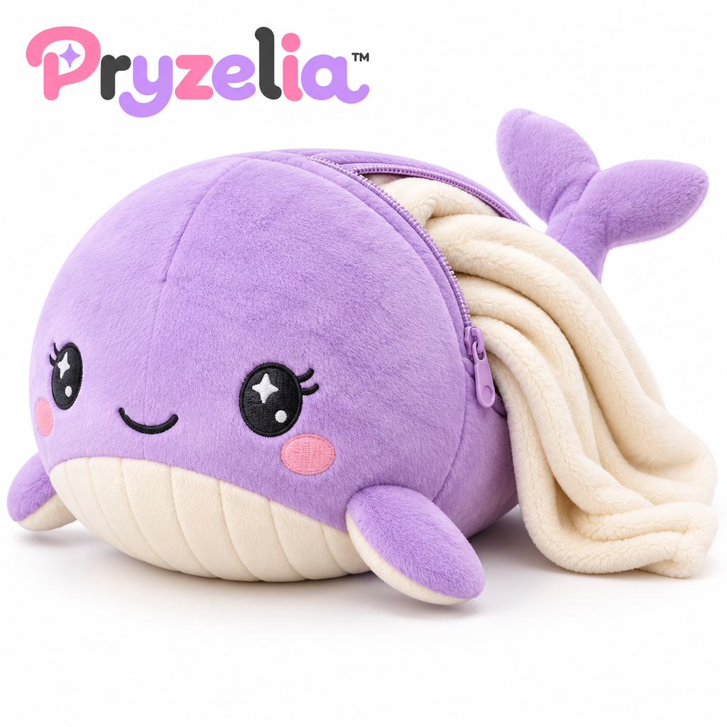 Pryzelia™ Pocket Whale Throw Plush