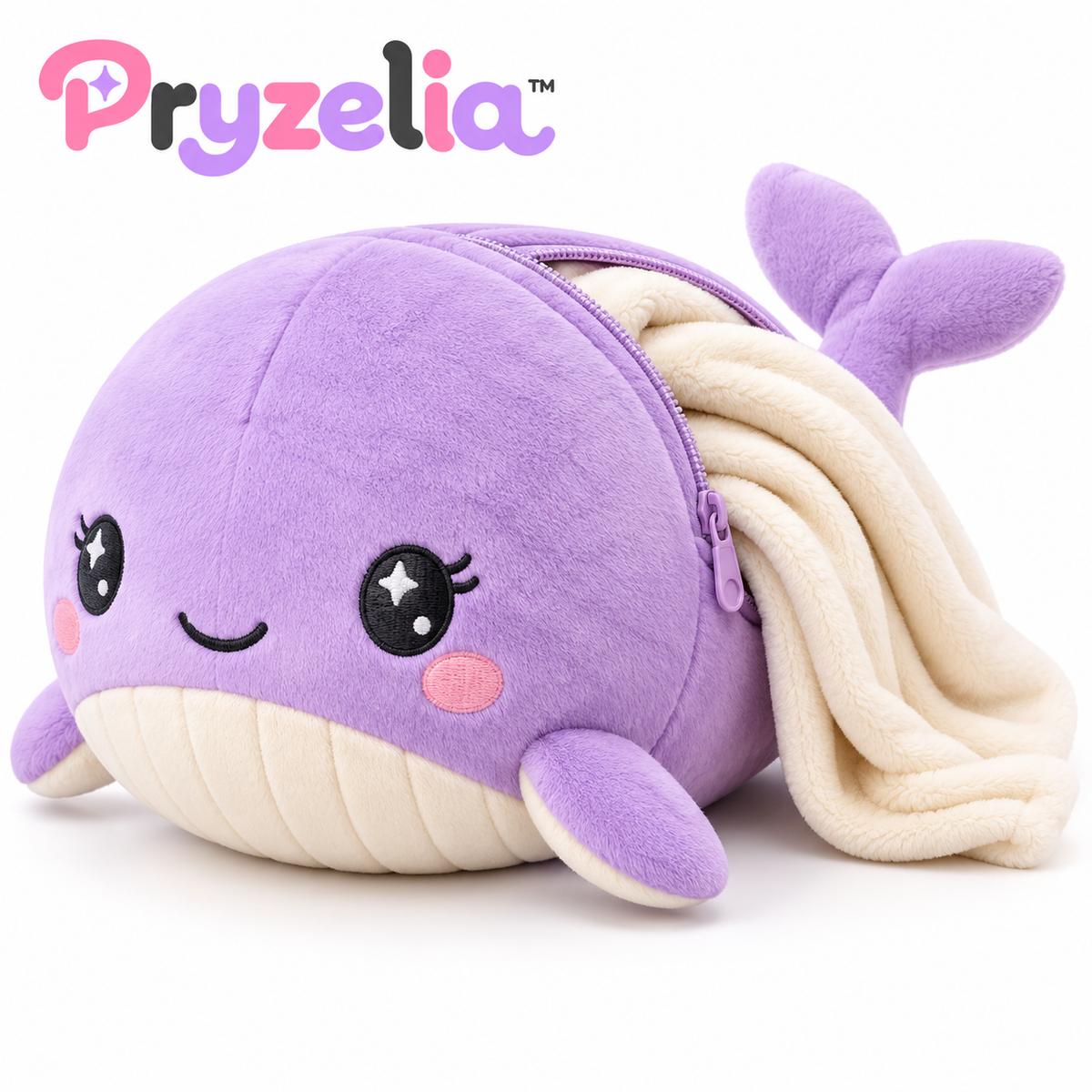Pryzelia™ Pocket Whale Throw Plush